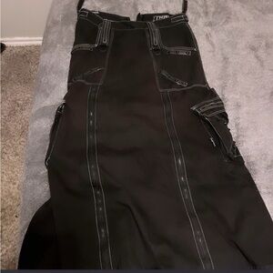 damaged zipper! TRIPP NYC Black Gothic Cargo Skirt with Contrast